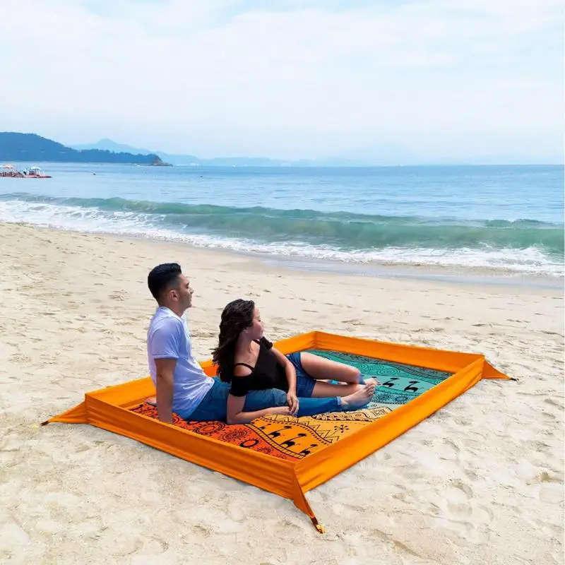 2.1x1.4M Waterproof Beach Mat With Sandproof Folding Camping Blanket Sand Free Pocket Mattress Portable Lightweight Picnic Mat
2.1x1.4M Waterproof Beach Mat With Sandproof Folding Camping Blanket Sand Free Pocket Mattress Portable Lightweight Picnic Mat