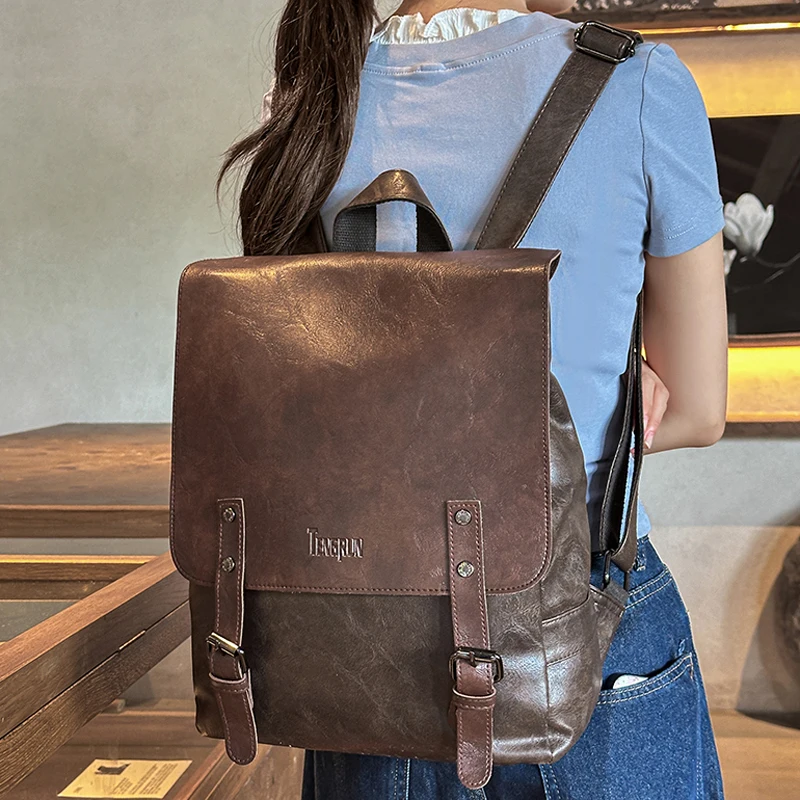 Vintage Female Travel Large Pu leather backpack Ladies Trendy Book Bags Women Student Laptop College Backpack for Teenage Girls
Vintage Female Travel Large Pu leather backpack Ladies Trendy Book Bags Women Student Laptop College Backpack for Teenage Girls