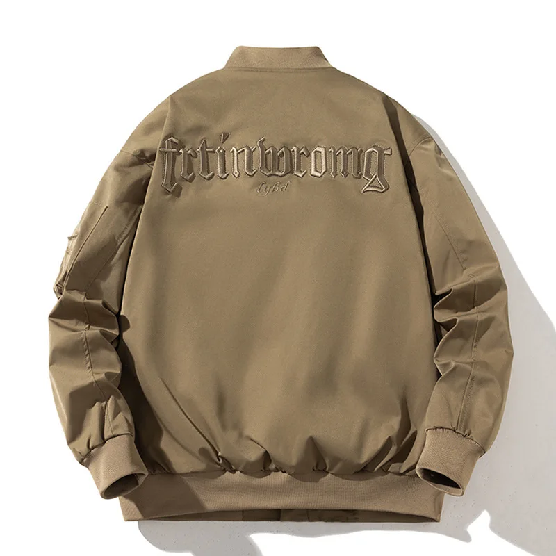 Spring and Autumn Retro Letter Embroidery Baseball Uniform Simple Loose Leisure Trendy Brand Coat Men Jacket Streetwear Flight
Spring and Autumn Retro Letter Embroidery Baseball Uniform Simple Loose Leisure Trendy Brand Coat Men Jacket Streetwear Flight