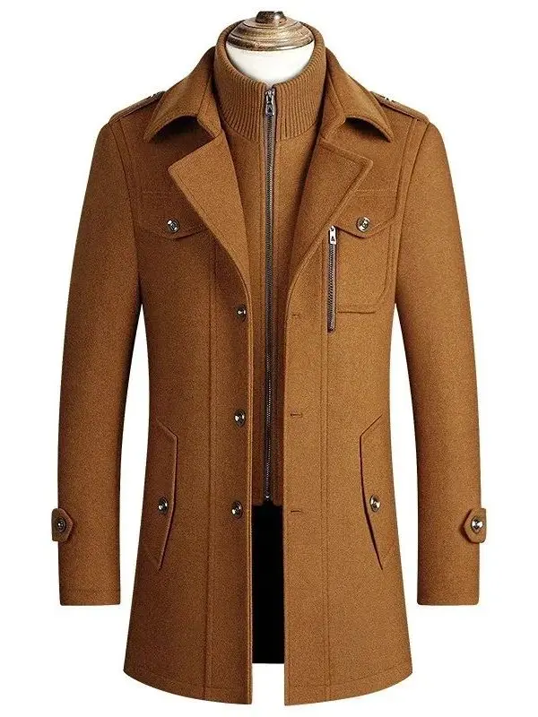 Men's Business Woolen Double Collar Coat Autumn Winter Long Sleeve Straight Hem Button Decorated Wool 100% Fabric for Middle-...
Men's Business Woolen Double Collar Coat Autumn Winter Long Sleeve Straight Hem Button Decorated Wool 100% Fabric for Middle-...