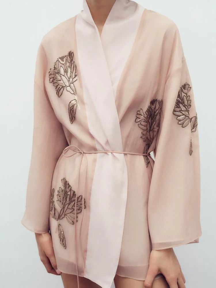 Faionable Women's Kimono Sle Mixed Fiber Clothing Beaded Decorated New Arrival Autumn 2025 Elegance Ethnic Women's Wear
Faionable Women's Kimono Sle Mixed Fiber Clothing Beaded Decorated New Arrival Autumn 2025 Elegance Ethnic Women's Wear