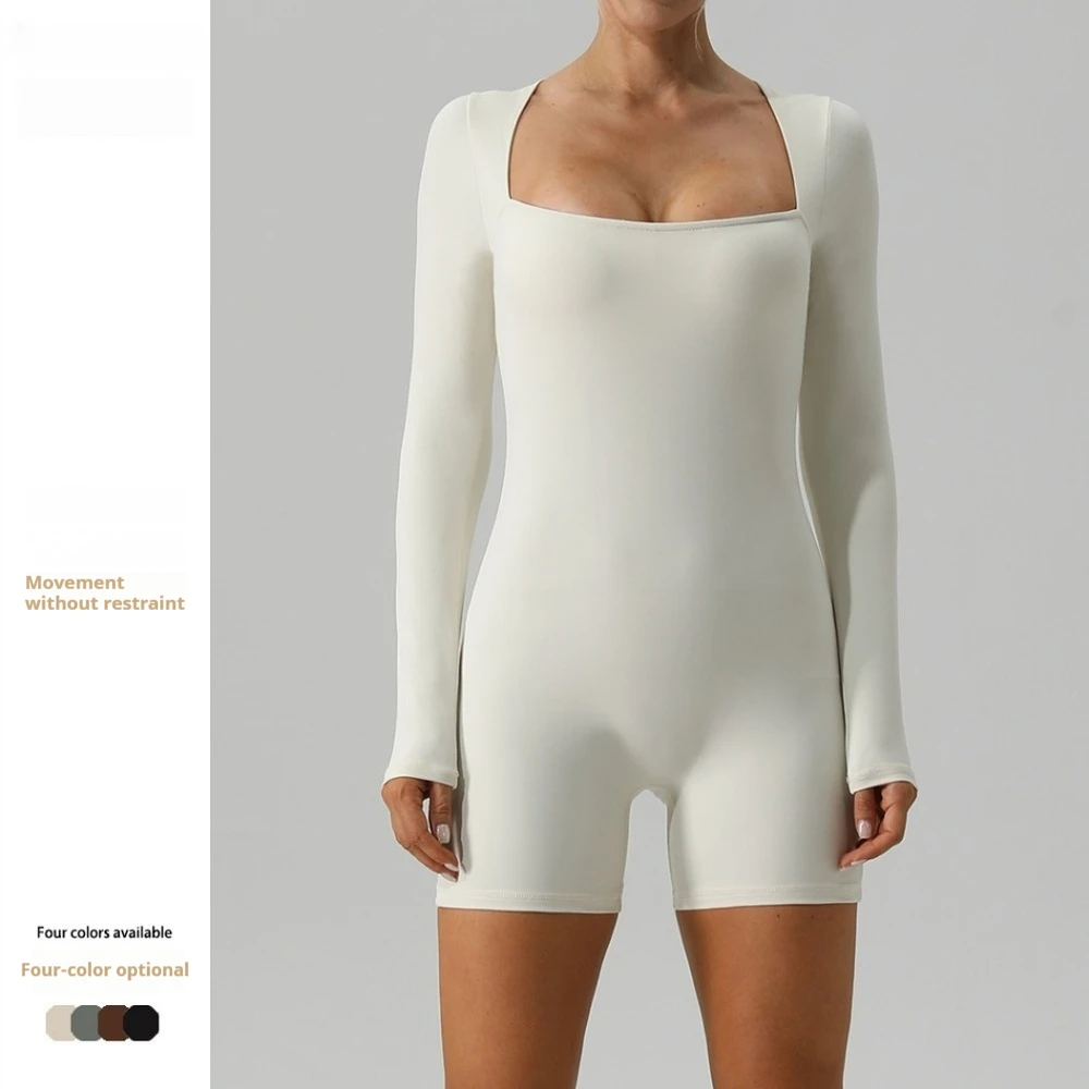 New Quick-Drying Sexy Slim-Fit Yoga long-Sleeved One-Piece Sports Jumpsuit Shorts
New Quick-Drying Sexy Slim-Fit Yoga long-Sleeved One-Piece Sports Jumpsuit Shorts