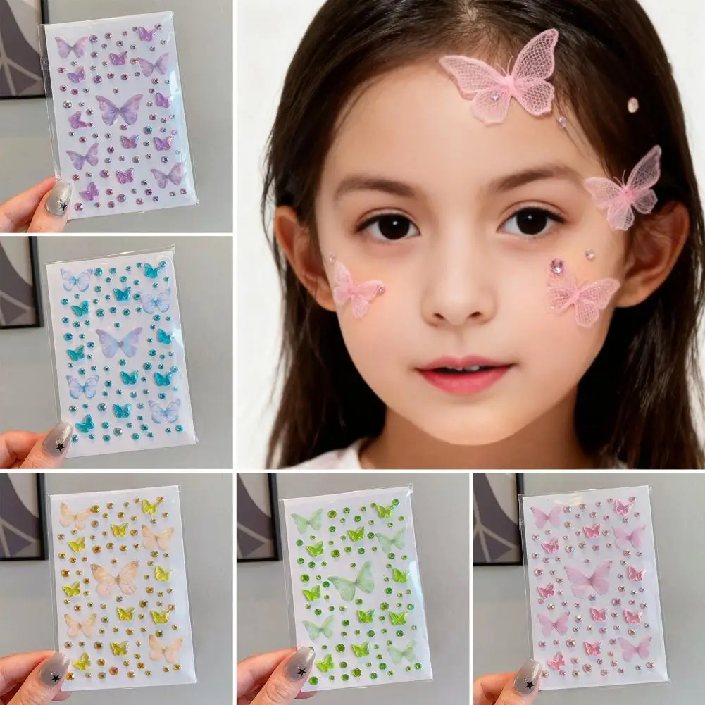 Cartoon Butterfly Rhinestone Face Stickers for Kids Self-Adhesive Gem Stickers for Stage Performance Makeup DIY Girl Dress Up Pa
Cartoon Butterfly Rhinestone Face Stickers for Kids Self-Adhesive Gem Stickers for Stage Performance Makeup DIY Girl Dress Up Pa