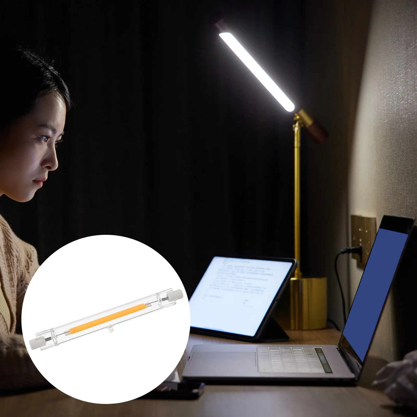 Bulb for Torchiere Lamp LED Double Ended Bulbs Halogen Headlight Replacement Floodlight Adjustable White
Bulb for Torchiere Lamp LED Double Ended Bulbs Halogen Headlight Replacement Floodlight Adjustable White