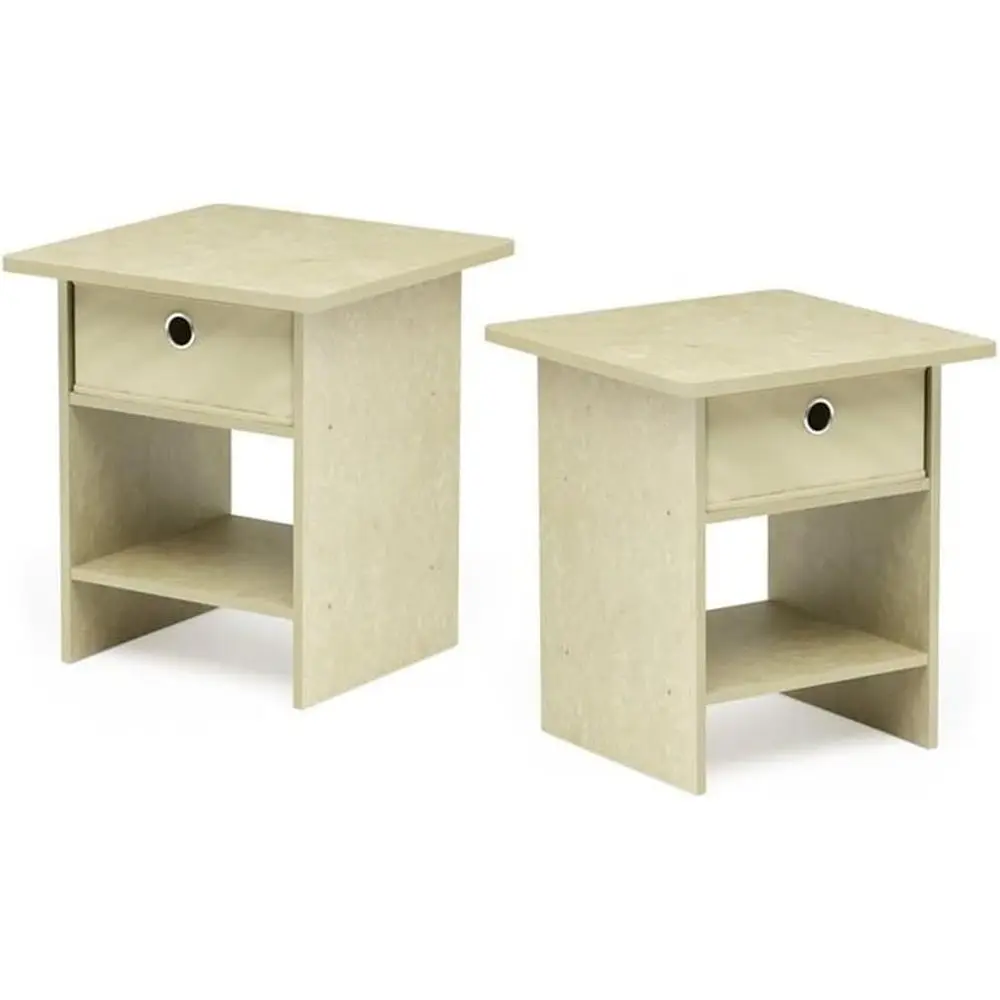 2-Pack Cream and Marble/Ivory End/Side Nightstand with Storage Bin
2-Pack Cream and Marble/Ivory End/Side Nightstand with Storage Bin