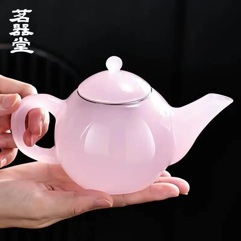 Furong Jade Porcelain Teapot, Glazed Tea Set for High-end Tea Brewing
Furong Jade Porcelain Teapot, Glazed Tea Set for High-end Tea Brewing