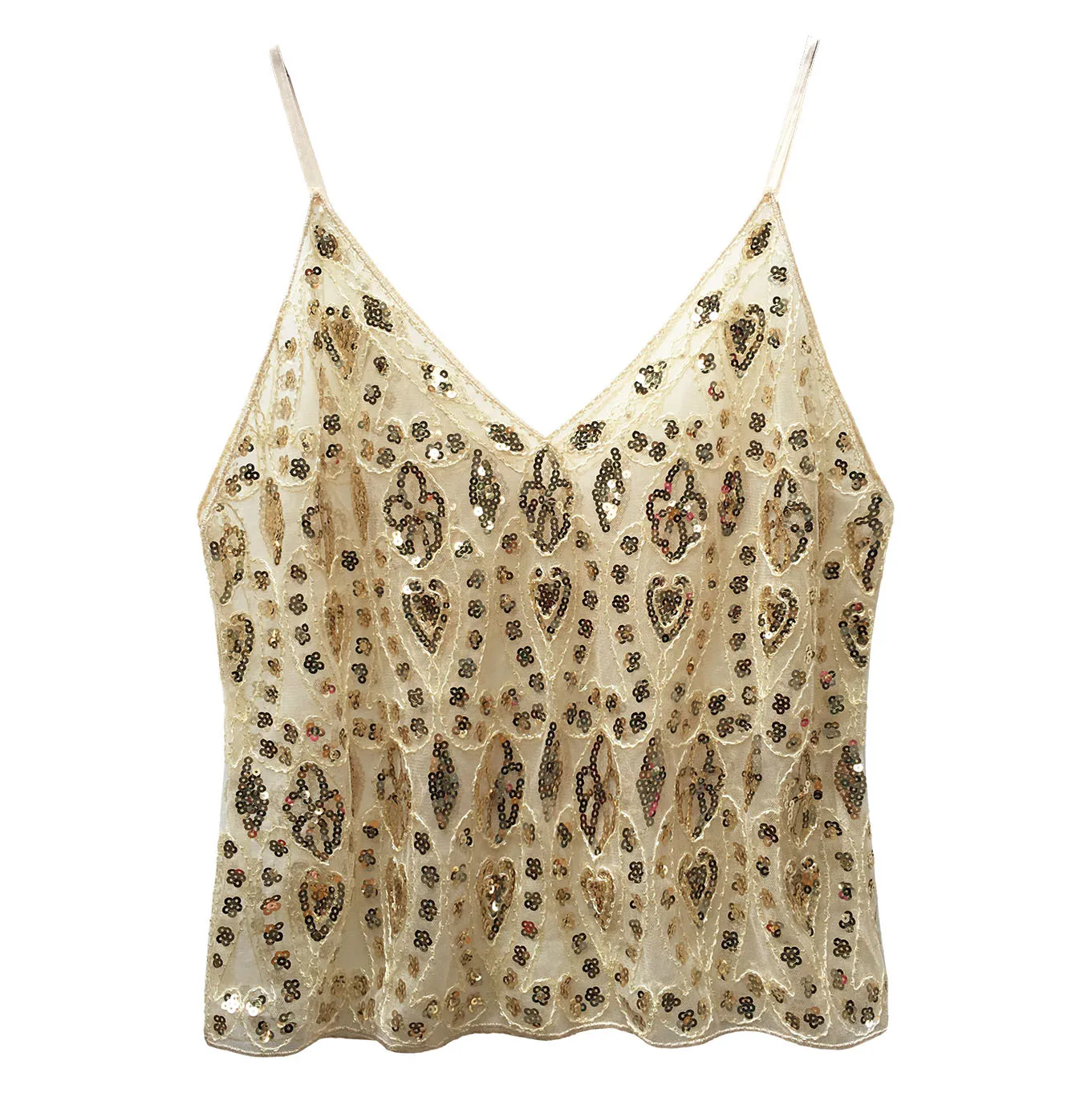 Heavy Industry Sequined Sling Vest Women's Top Simple and Fashionable Small Sling See-through Shirt
Heavy Industry Sequined Sling Vest Women's Top Simple and Fashionable Small Sling See-through Shirt