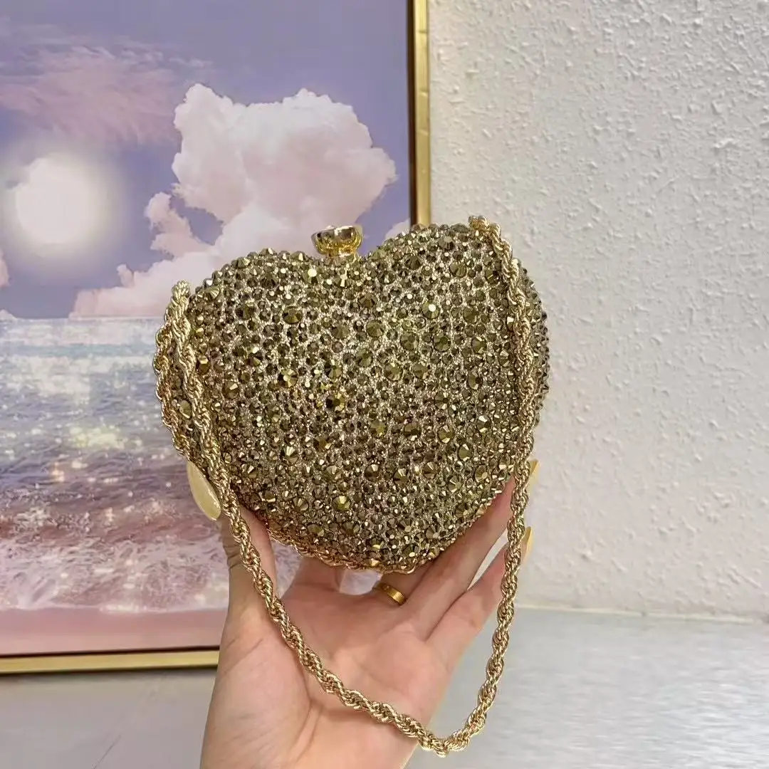 Glitter Shiny Heart-Shaped Clutch Purse Wedding Party Exquisite Mini Bag Women Handbag Luxury Diamond Evening Bag Shoulder Bag
Glitter Shiny Heart-Shaped Clutch Purse Wedding Party Exquisite Mini Bag Women Handbag Luxury Diamond Evening Bag Shoulder Bag