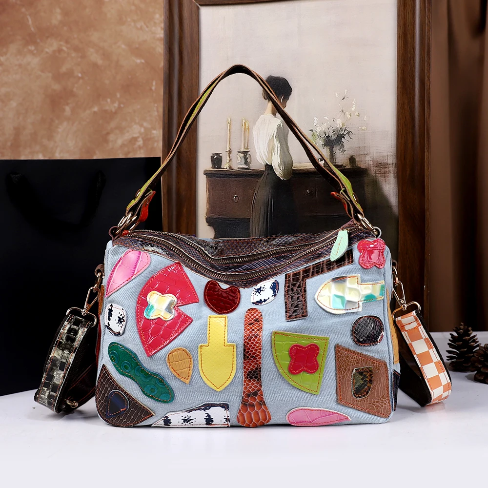 2025 New retro hand-woven genuine leather women's handbag, color-blocking and large-capacity crossbody bag
2025 New retro hand-woven genuine leather women's handbag, color-blocking and large-capacity crossbody bag