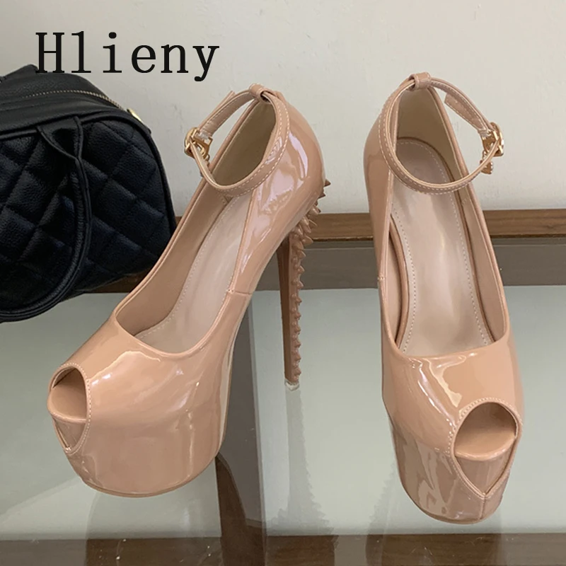 Hlieny New Street Style Peep Toe Pumps Women Fashion Platform Design Rivet High Heels Party Banquet Sandals Buckle Strap Shoes
Hlieny New Street Style Peep Toe Pumps Women Fashion Platform Design Rivet High Heels Party Banquet Sandals Buckle Strap Shoes
