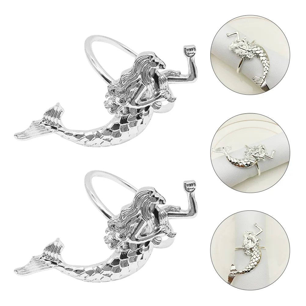 2 Pcs Trinket Mermaid Napkin Rings Christmas Centerpieces Useful Buckle Ceremony
2 Pcs Trinket Mermaid Napkin Rings Christmas Centerpieces Useful Buckle Ceremony