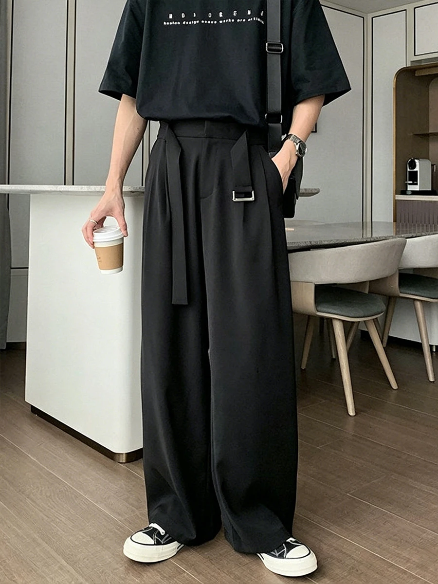 Ice Silk Men's Casual Pants Summer Cool Feeling Belted Loose Straight Leg Long Trousers No Ironing Required Korean Style West...
Ice Silk Men's Casual Pants Summer Cool Feeling Belted Loose Straight Leg Long Trousers No Ironing Required Korean Style West...