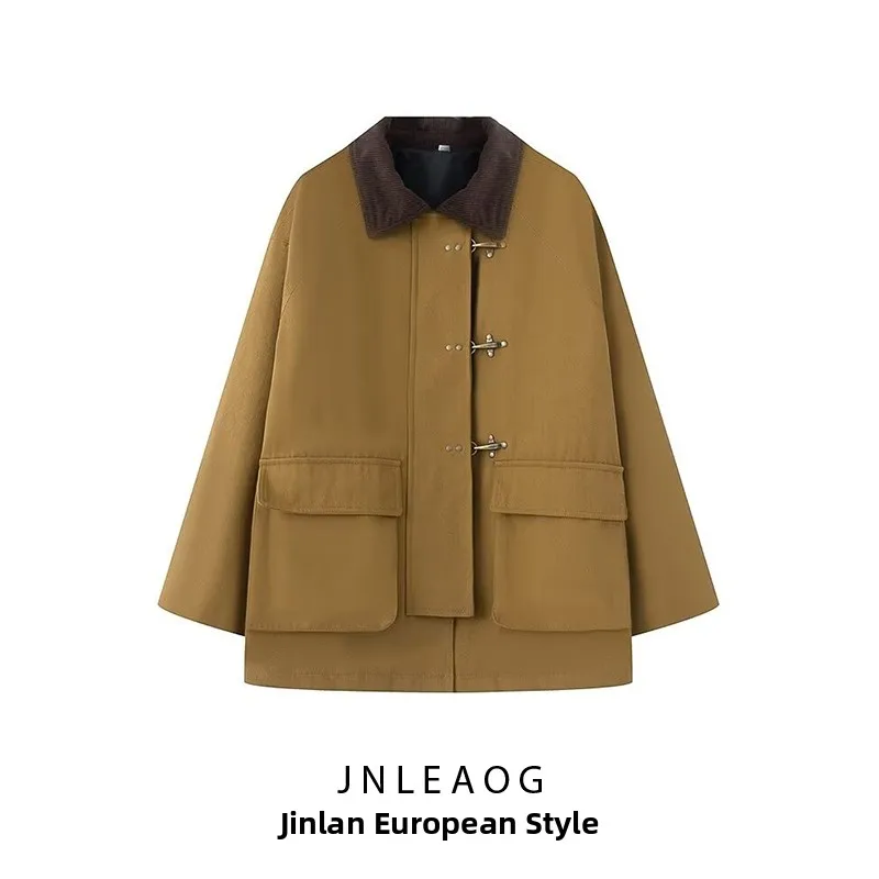 JNLEAOG Women's Cotton Parka Coat with Large kets Autumn New Sle Loose Fit Pure Color Polyester Fabric Long Sve
JNLEAOG Women's Cotton Parka Coat with Large kets Autumn New Sle Loose Fit Pure Color Polyester Fabric Long Sve