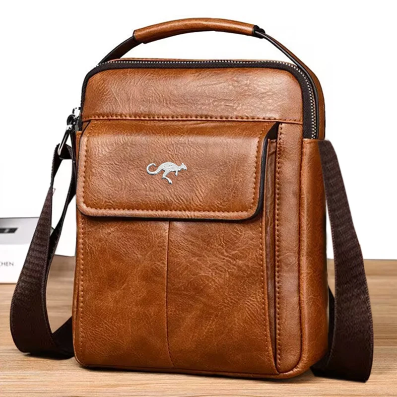 Breathable Lightweight Vintage Men's Shoulder Bag Stylish Zipper Leather Sling Purse for Work, Travel and Daily Commute
Breathable Lightweight Vintage Men's Shoulder Bag Stylish Zipper Leather Sling Purse for Work, Travel and Daily Commute