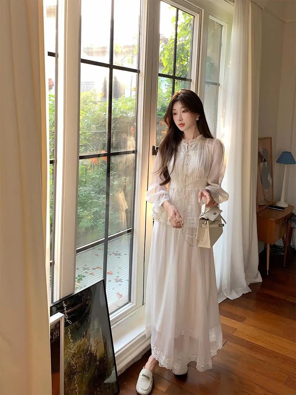 NMIOK 2024 Early Autumn Gentle Wind White Long Women's Top Inner Wear Tee-Piece Set Soft Fabric Long Sve round Ne
NMIOK 2024 Early Autumn Gentle Wind White Long Women's Top Inner Wear Tee-Piece Set Soft Fabric Long Sve round Ne