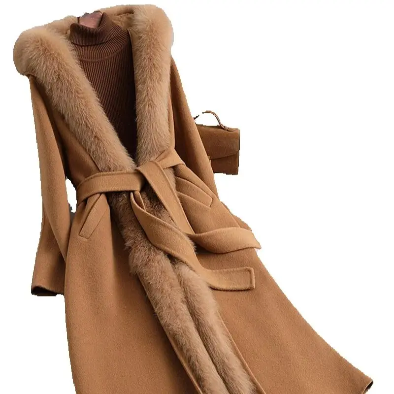Двустороннее шерстяное пальто женское, средней длины, зима 2025, с капюшоном из лисьего меха, высококачественная внутренняя подкладка из кашемира и тутового шелка.
Двустороннее шерстяное пальто женское, средней длины, зима 2025, с капюшоном из лисьего меха, высококачественная внутренняя подкладка из кашемира и тутового шелка.