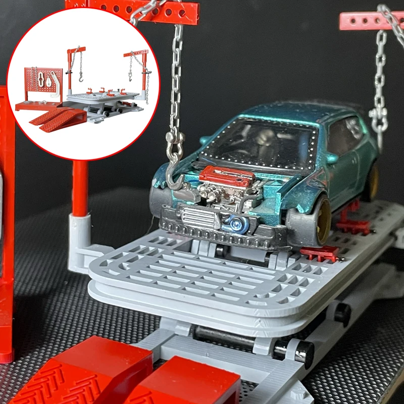 1 комплект, масштаб 1/64, автомобильная машина для выпрямления рамы, подвижная рабочая платформа, ремонт гаражной сцены, аксессуары «сделай сам» для радиоуправляемого автомобиля 
1 комплект, масштаб 1/64, автомобильная машина для выпрямления рамы, подвижная рабочая платформа, ремонт гаражной сцены, аксессуары «сделай сам» для радиоуправляемого автомобиля