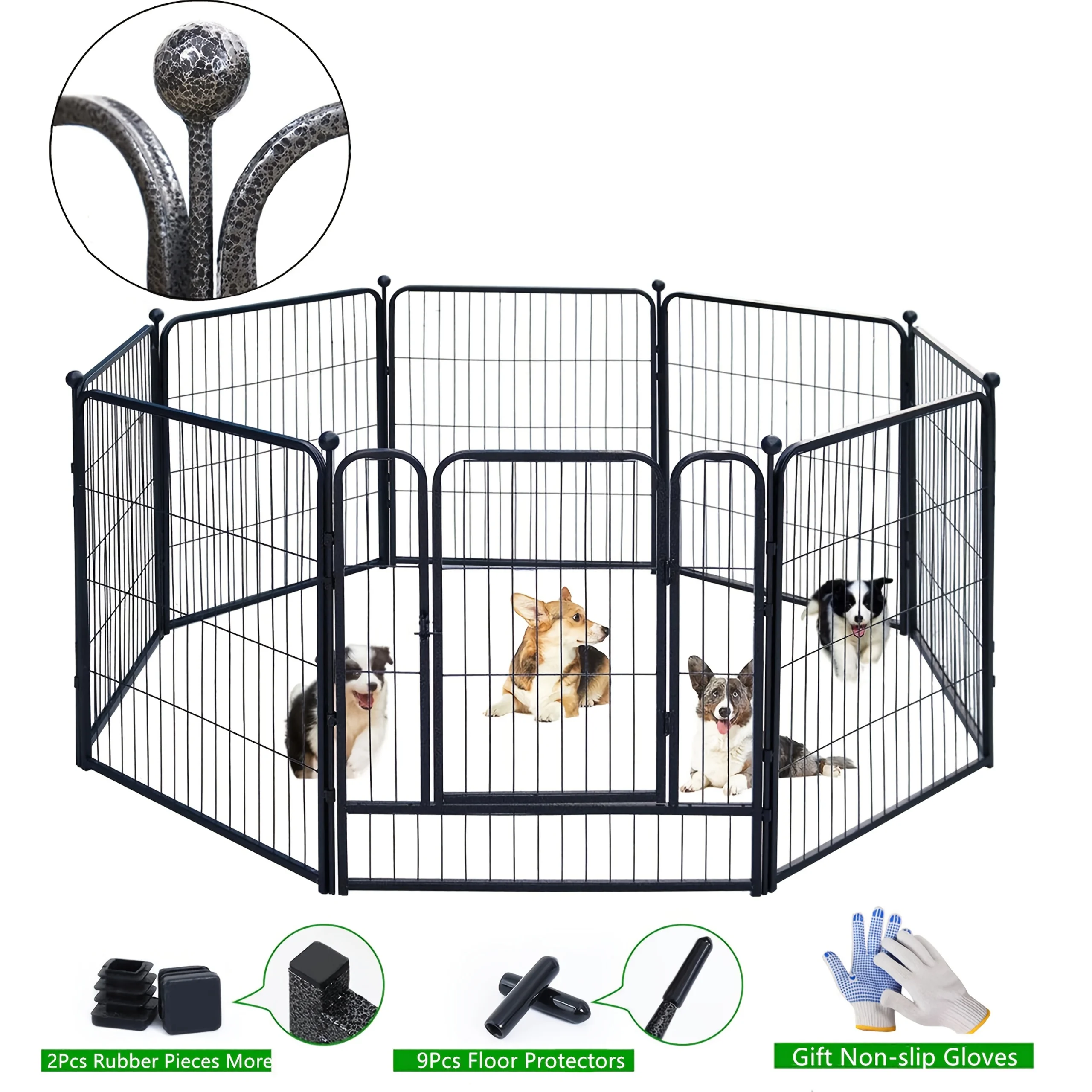 32-Inch Hammer Design Outdoor Dog Enclosure, 8 Panels Ideal for Small to Medium Dogs, Garden Barrier, Animal Enclosure
32-Inch Hammer Design Outdoor Dog Enclosure, 8 Panels Ideal for Small to Medium Dogs, Garden Barrier, Animal Enclosure