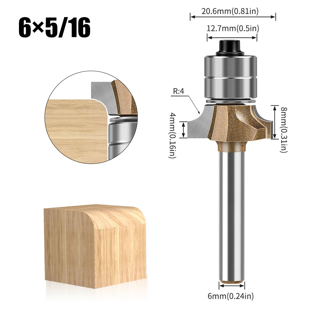 1/4x5/16 Dual Bearing Fillet Knife Tungsten Steel Alloy Woodworking Milling Knife R Chamfer Trimming Slotting Engraving Knife
1/4x5/16 Dual Bearing Fillet Knife Tungsten Steel Alloy Woodworking Milling Knife R Chamfer Trimming Slotting Engraving Knife