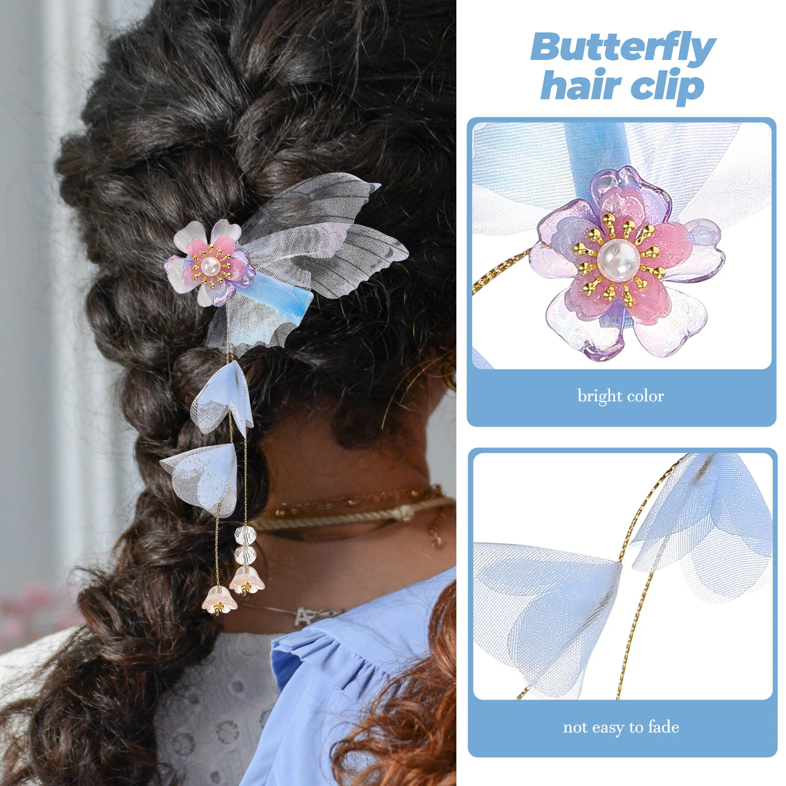 1 Pair Butterfly Clips Vintage Chinese Style Tassel Hair Accessories For Women Girls Party Prom Decoration Long Lasting Durable
1 Pair Butterfly Clips Vintage Chinese Style Tassel Hair Accessories For Women Girls Party Prom Decoration Long Lasting Durable