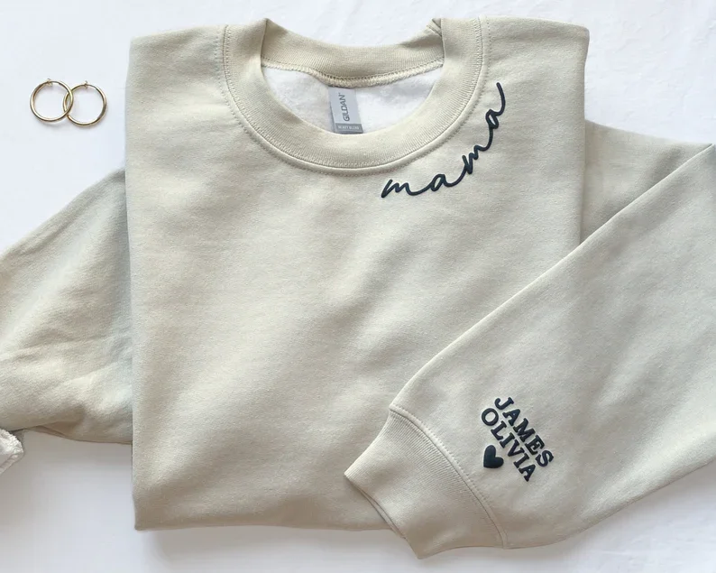 Personalized Mama Sweatshirt with Kid Names on Sleeve Minimalist Neckline Sweater Mothers Day Gift New Mom Gift Birthday Gift
Personalized Mama Sweatshirt with Kid Names on Sleeve Minimalist Neckline Sweater Mothers Day Gift New Mom Gift Birthday Gift