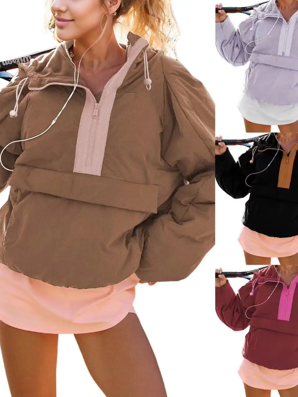Loose Cotton Hooded Sweatshirt Zipper Casual Long Sleeve Women's Spring Fashion Knot Detail No Brand Registered Tra...
Loose Cotton Hooded Sweatshirt Zipper Casual Long Sleeve Women's Spring Fashion Knot Detail No Brand Registered Tra...