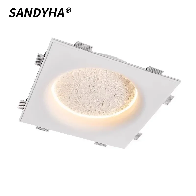 SANDYHA Modern Minimalist Moon Gypsum Wall Lamp LED Lighting Fixture for Living Room Bedroom Indoor Decoration with Embedded
SANDYHA Modern Minimalist Moon Gypsum Wall Lamp LED Lighting Fixture for Living Room Bedroom Indoor Decoration with Embedded