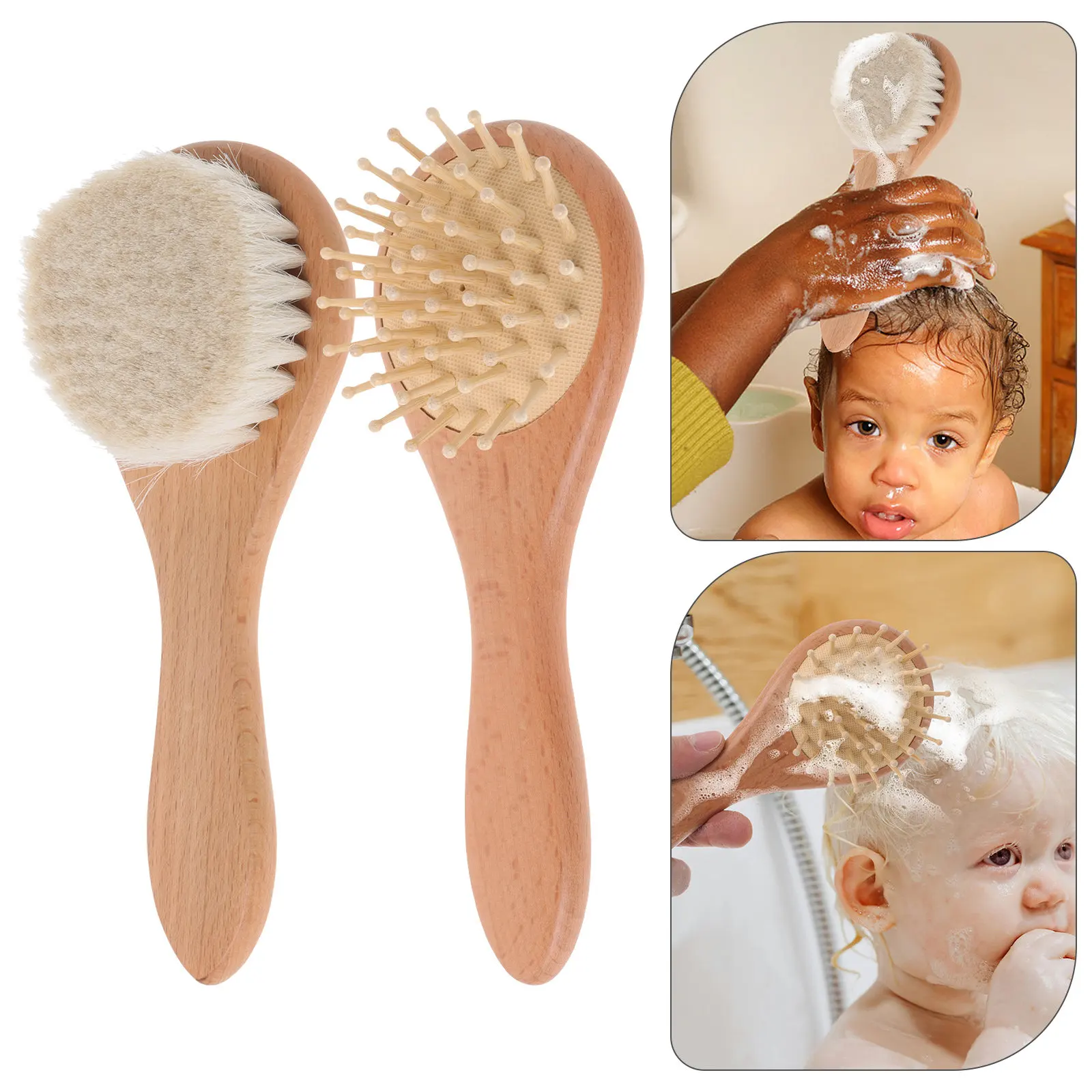 2Pcs Baby Scalp Brush Soft Natural Wool Bristles Dual-Sided Design Portable Hair Washing Scrubber for Infant Bath Time Deep
2Pcs Baby Scalp Brush Soft Natural Wool Bristles Dual-Sided Design Portable Hair Washing Scrubber for Infant Bath Time Deep