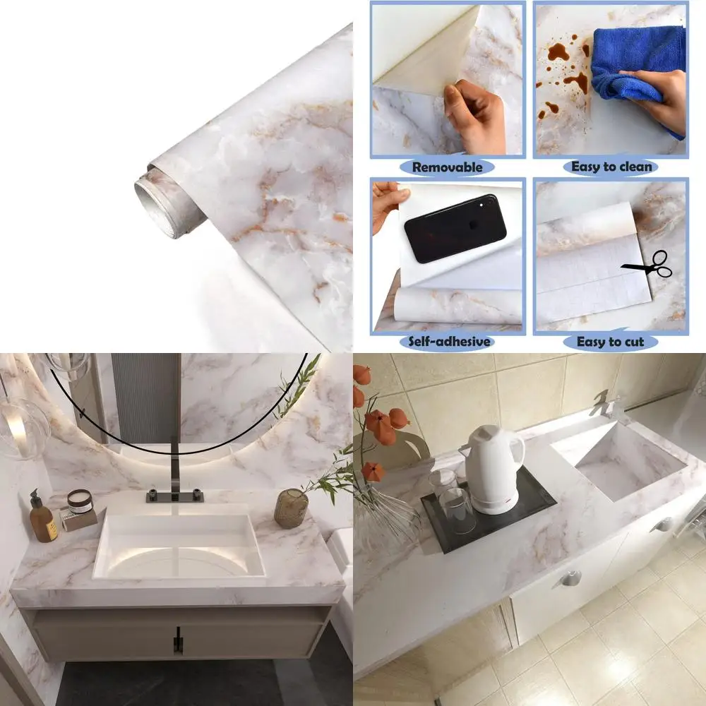 Белая/золотистая мраморная самоклеящаяся пленка, водонепроницаемая, для кухонных столешниц и шкафов, ширина 15,7 дюйма, длина 787 дюймов
Белая/золотистая мраморная самоклеящаяся пленка, водонепроницаемая, для кухонных столешниц и шкафов, ширина 15,7 дюйма, длина 787 дюймов