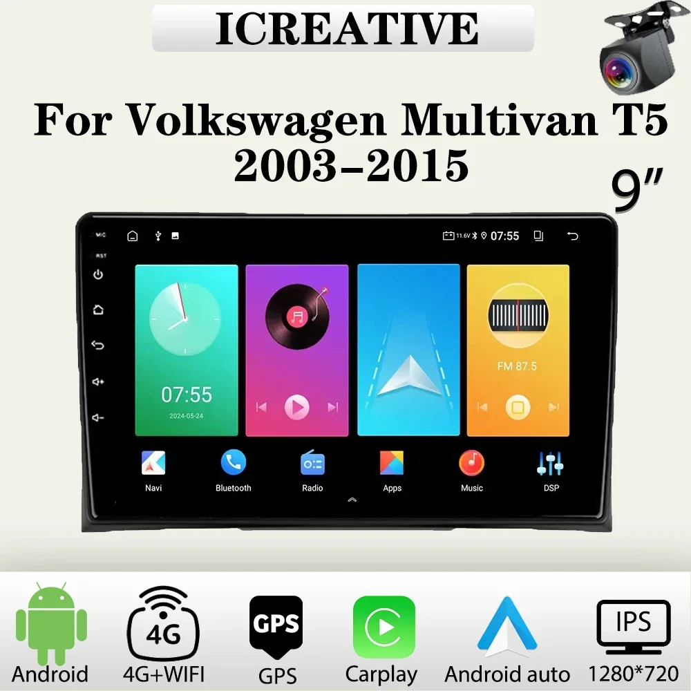 Android Car Radio for Volkswagen Multivan T5 2003-2015 Multimedia Carplay Player Car Stereo Autoradio Head Unit Navigation GPS
Android Car Radio for Volkswagen Multivan T5 2003-2015 Multimedia Carplay Player Car Stereo Autoradio Head Unit Navigation GPS