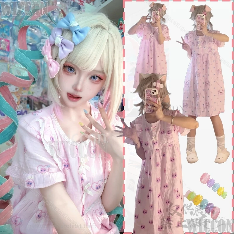 Game Needy Girl Overdose Cosplay KAngel Japanese Kawaii Jirai Kei Girls Outfit A P Pink Cat Nightdresses Pajamas Halloween Gifts
Game Needy Girl Overdose Cosplay KAngel Japanese Kawaii Jirai Kei Girls Outfit A P Pink Cat Nightdresses Pajamas Halloween Gifts