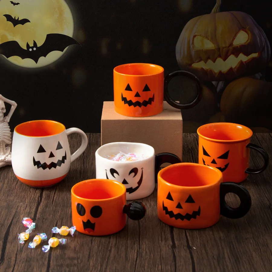 Funny Halloween mug custom logo creative high value ceramic mug pumpkin shape gift water cup wholesale
Funny Halloween mug custom logo creative high value ceramic mug pumpkin shape gift water cup wholesale