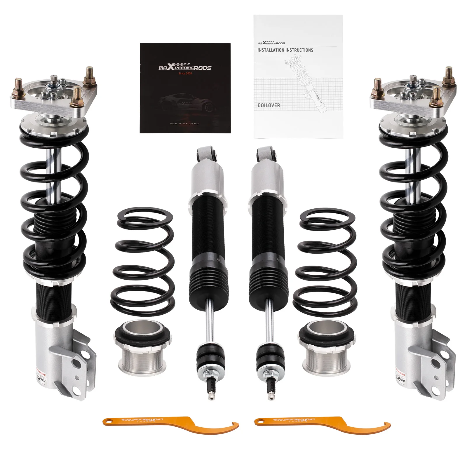 MaXpeedingrods 24 Click Damper Coilovers Shock Struts for Ford Mustang 4th Gen SN-95 1994-2004
MaXpeedingrods 24 Click Damper Coilovers Shock Struts for Ford Mustang 4th Gen SN-95 1994-2004