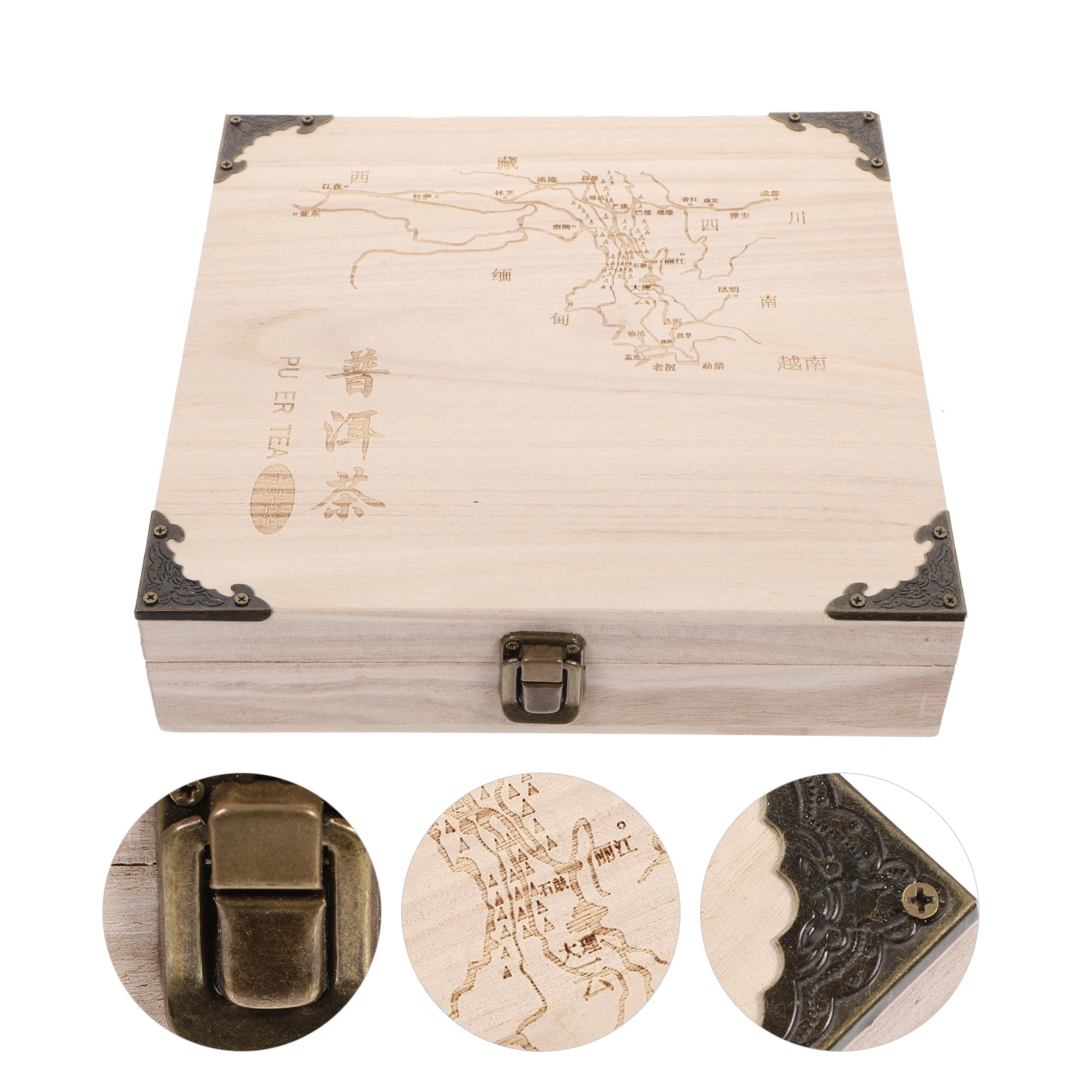Wooden Tea Box 24x24x6cm Thick Solid Wood Natural Retro Multi Purpose Tea Cake Storage Container Hygienic Breathable
Wooden Tea Box 24x24x6cm Thick Solid Wood Natural Retro Multi Purpose Tea Cake Storage Container Hygienic Breathable