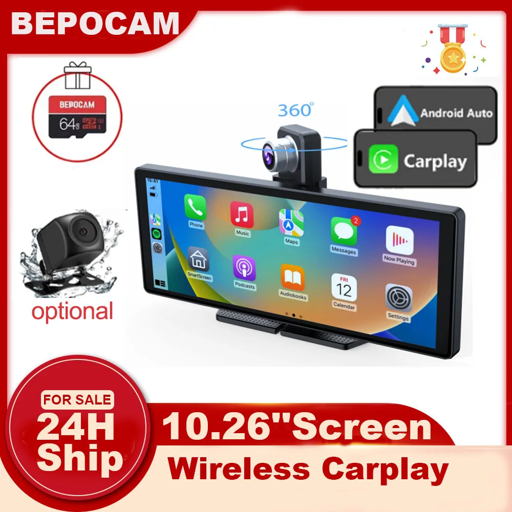 10.26'' Universal Portable Wireless Carplay Screen for Car with Android Auto Touchscreen Car Stereo System
10.26'' Universal Portable Wireless Carplay Screen for Car with Android Auto Touchscreen Car Stereo System
