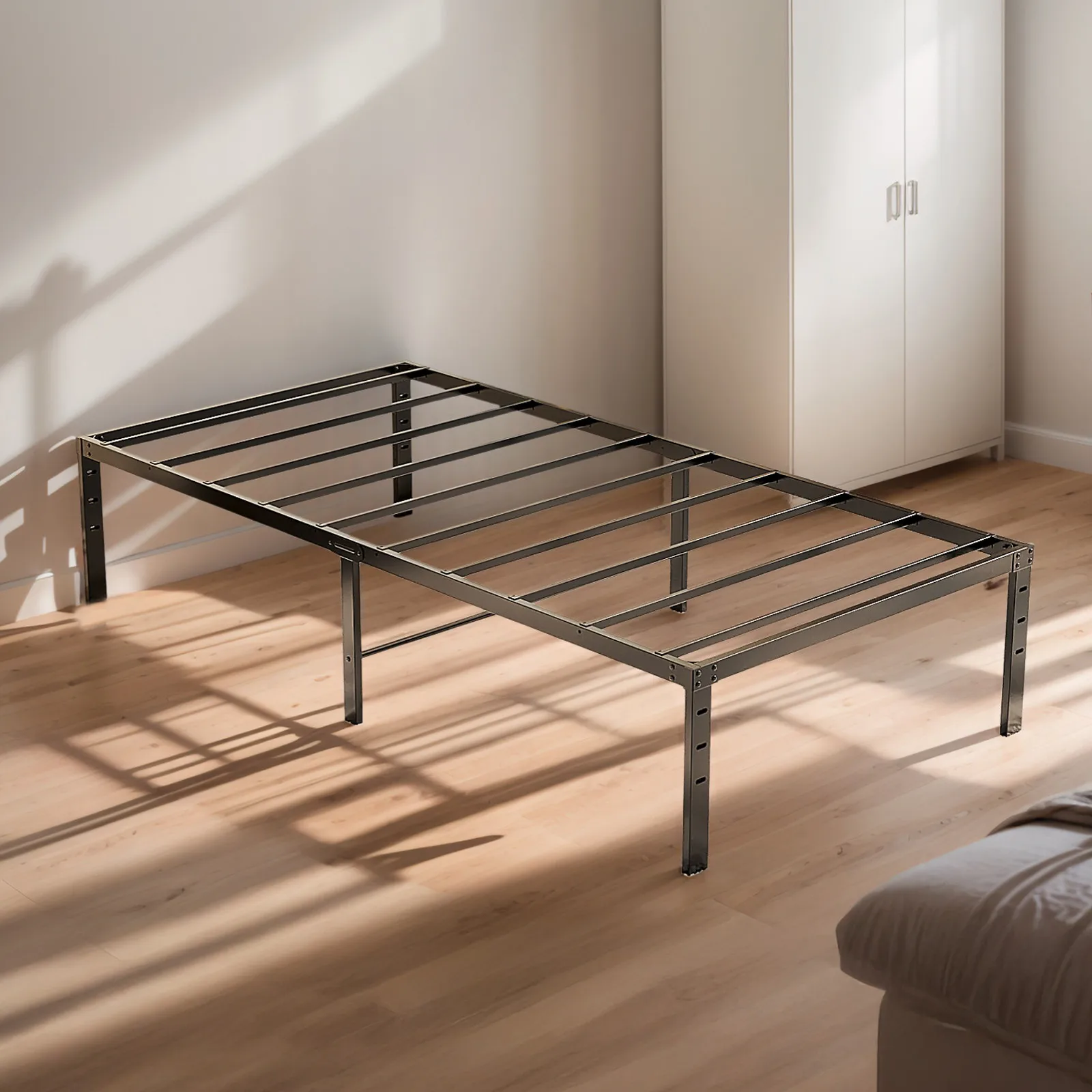 12inch Twin Full Queen King Size Metal Platform Bed Frame Heavy Duty Steel Slat
12inch Twin Full Queen King Size Metal Platform Bed Frame Heavy Duty Steel Slat
