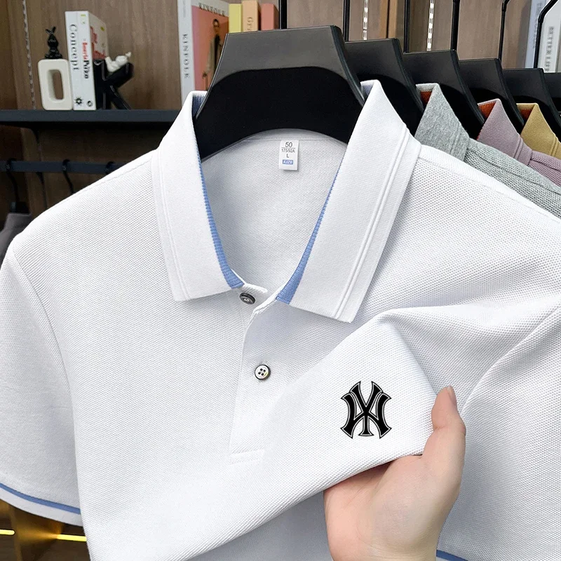 2026 Summer Breathable Lapel Solid Color T-shirt High End Men's Short Sleeved Business Casual Polo Shirt Brand Top
2026 Summer Breathable Lapel Solid Color T-shirt High End Men's Short Sleeved Business Casual Polo Shirt Brand Top