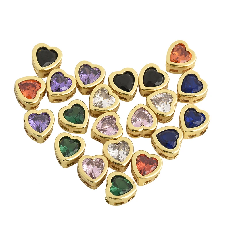 10pcs/lot DIY Zircon Heart-shaped Perforated Copper Charms Phone Shell Pendant
10pcs/lot DIY Zircon Heart-shaped Perforated Copper Charms Phone Shell Pendant