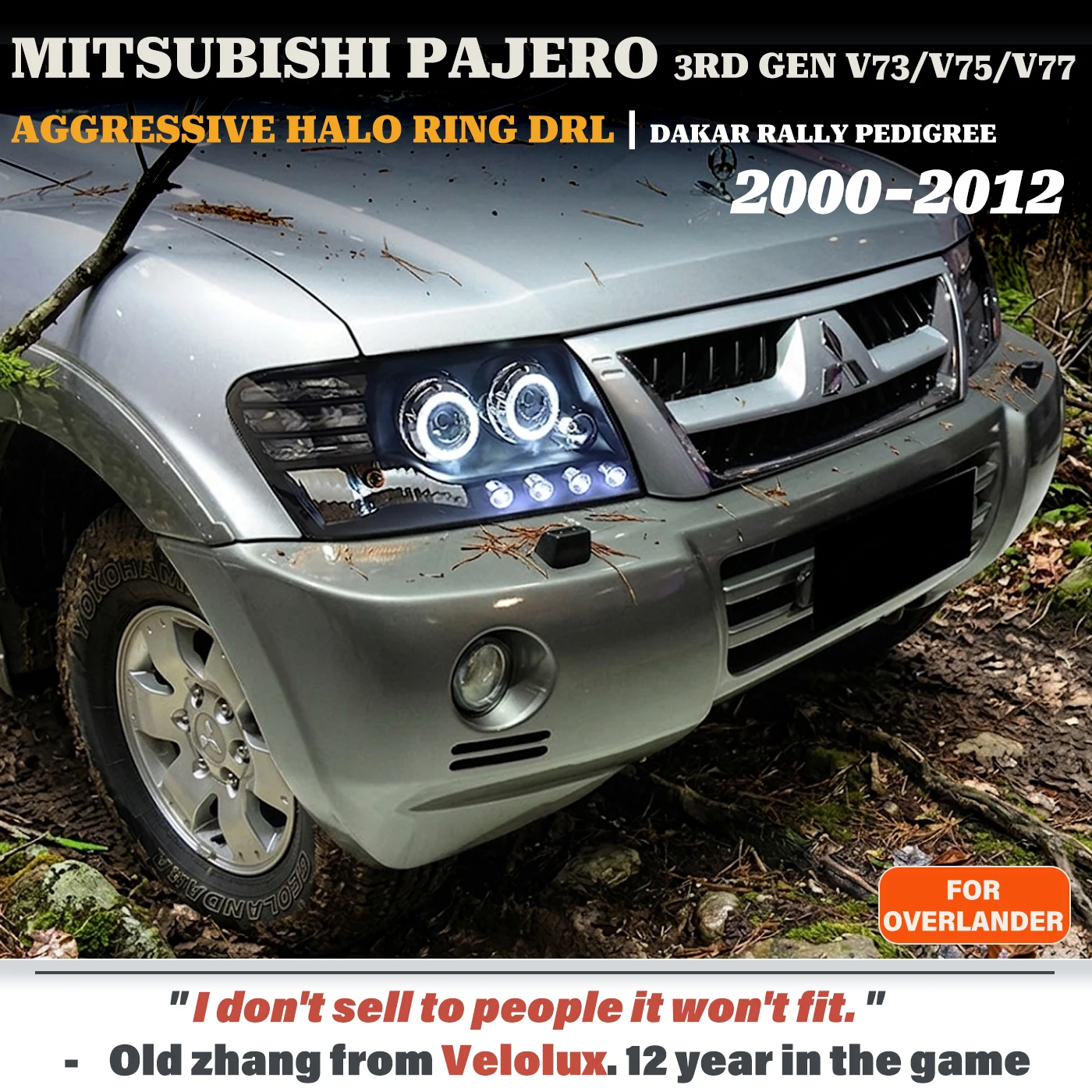 For Mitsubishi Pajero 2000-2012 Shogun Montero V73 V75 V77 Headlights Projector Upgrade Halo DRL Blackout HALOGEN MODEL ON
For Mitsubishi Pajero 2000-2012 Shogun Montero V73 V75 V77 Headlights Projector Upgrade Halo DRL Blackout HALOGEN MODEL ON