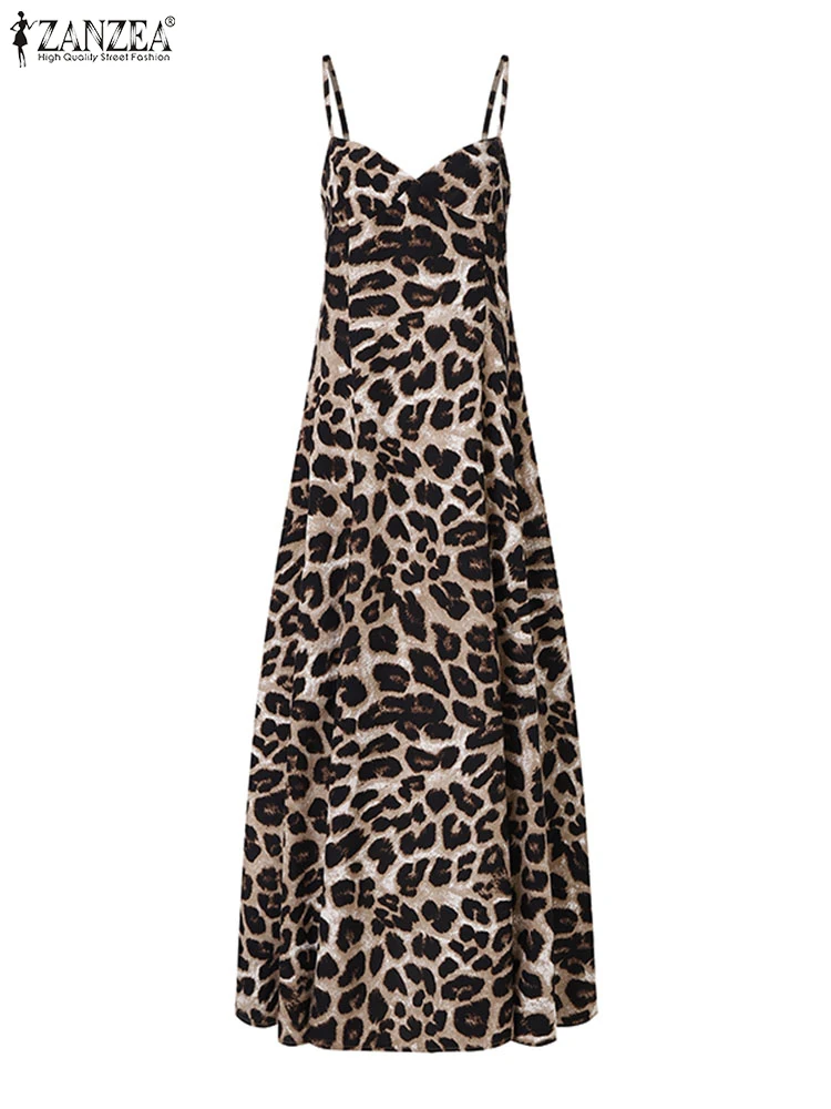 ZANZE Leopard Printed Dress Women Casual Loose Strap Sleeveless Vestidos 2025 Summer Beach Sundress Party Waisted Robe Femme
ZANZE Leopard Printed Dress Women Casual Loose Strap Sleeveless Vestidos 2025 Summer Beach Sundress Party Waisted Robe Femme