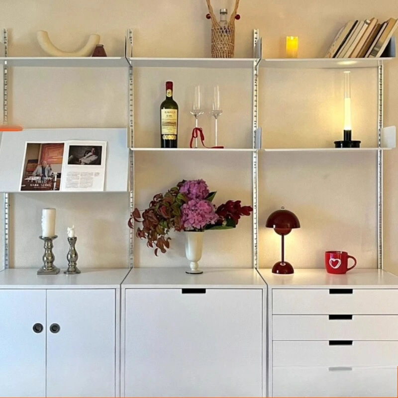 Wall-mounted shelf Wall living room display shelf Free combination Height adjustable metal laminate track bookshelf
Wall-mounted shelf Wall living room display shelf Free combination Height adjustable metal laminate track bookshelf