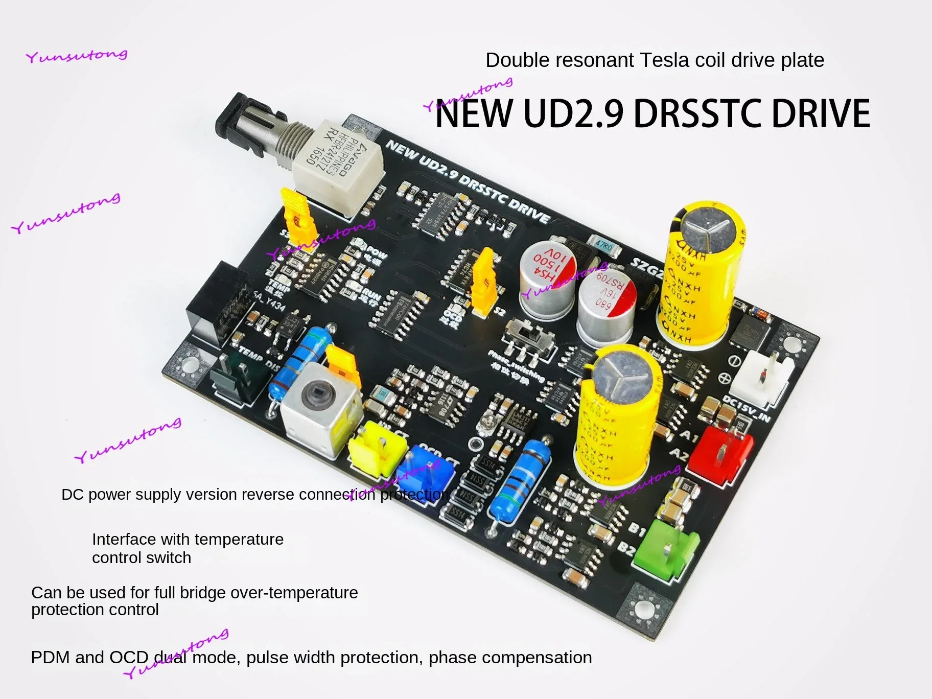 DRSSTC UD2.9, режим PDM с фазовым сдвигом, плата привода с двумя тотемами, катушка Тесла, искусственная молния, аксессуары для научных экспериментов
DRSSTC UD2.9, режим PDM с фазовым сдвигом, плата привода с двумя тотемами, катушка Тесла, искусственная молния, аксессуары для научных экспериментов