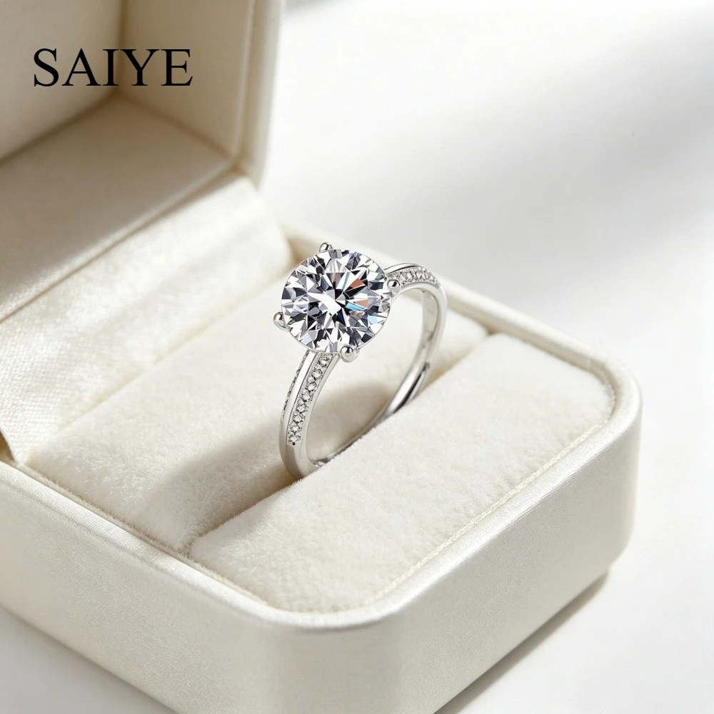 Adjustable 925 Sterling Silver Round Cut Zircon Ring 4 Prong Promise Engagement Ring Fashion Women Jewelry
Adjustable 925 Sterling Silver Round Cut Zircon Ring 4 Prong Promise Engagement Ring Fashion Women Jewelry