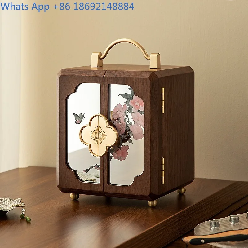 Wooden Jewelry Box Storage Box High-end Exquisite Necklace Jewelry Box New Chinese Style Valentine's Day Gift
Wooden Jewelry Box Storage Box High-end Exquisite Necklace Jewelry Box New Chinese Style Valentine's Day Gift