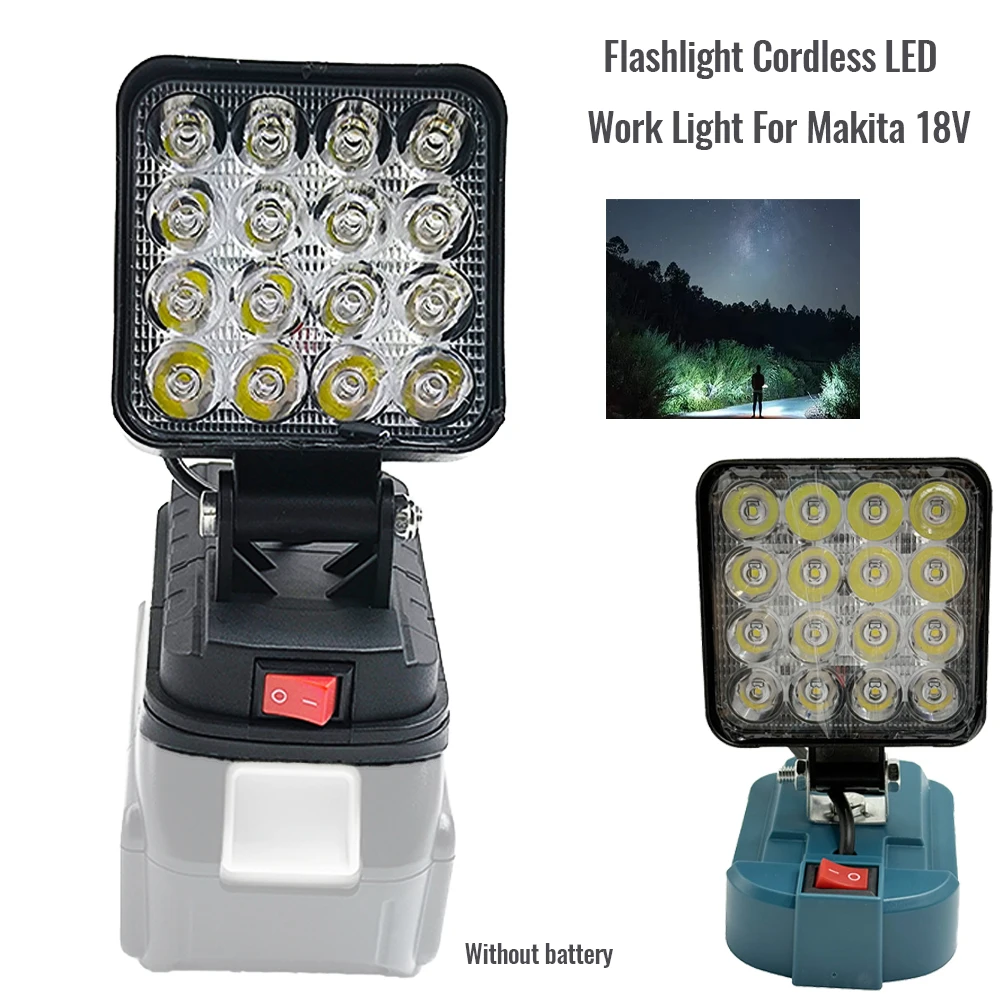 Led Light For Makita Battery Portable Spotlight Cordless Outdoor Work Fishing Handheld Emergency ToolLight No Battery No USB
Led Light For Makita Battery Portable Spotlight Cordless Outdoor Work Fishing Handheld Emergency ToolLight No Battery No USB