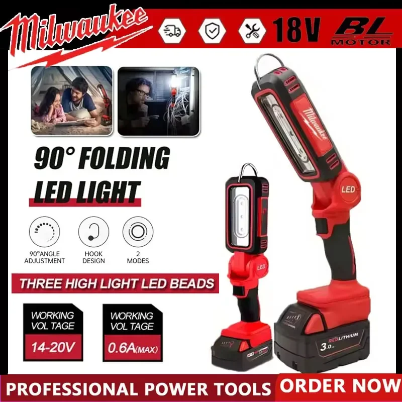 Milwaukee LED Work Light Super Bright 90 DegreeClip on Light Lithium Battery 20V M18 Flood Light Outdoor Lighting Camping
Milwaukee LED Work Light Super Bright 90 DegreeClip on Light Lithium Battery 20V M18 Flood Light Outdoor Lighting Camping