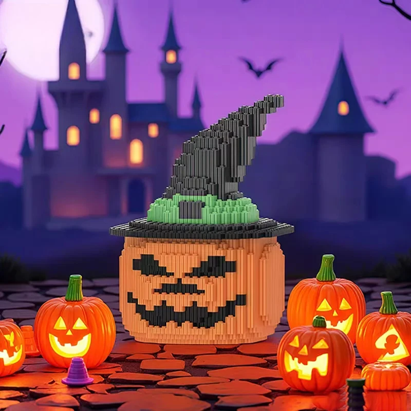 Halloween Pumpkin Head Building Block Toys Children's Assembled Small Particle Bricks Desktop Ornaments Kids Adult Holiday Gifts
Halloween Pumpkin Head Building Block Toys Children's Assembled Small Particle Bricks Desktop Ornaments Kids Adult Holiday Gifts