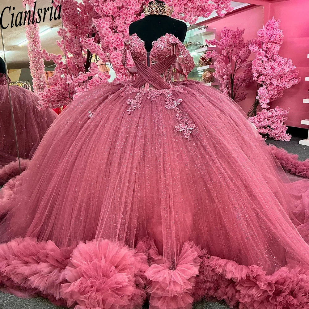 Luxury Pink Quinceanera Dress Ball Gown With Bow Beads Crystals Beading Corset Pageant Sweet 15 Party Tiered Ruffle Customized
Luxury Pink Quinceanera Dress Ball Gown With Bow Beads Crystals Beading Corset Pageant Sweet 15 Party Tiered Ruffle Customized