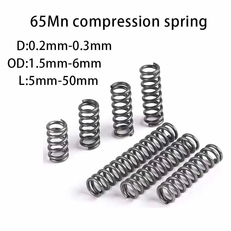 65Mn Compression Spring Wire Diameter 0.2mm-0.3mm Length 5mm-50mm Carbon Steel Spring 10pcs
65Mn Compression Spring Wire Diameter 0.2mm-0.3mm Length 5mm-50mm Carbon Steel Spring 10pcs