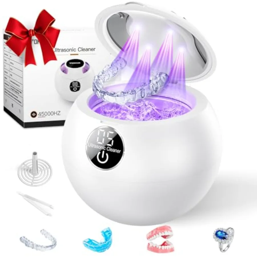Ultrasonic Retainer Cleaner Machine45kHz Ultrasonic Cleaner 360°Cleaning for Dentures Aligner Mouth Guard Jewelry Braces Toothb
Ultrasonic Retainer Cleaner Machine45kHz Ultrasonic Cleaner 360°Cleaning for Dentures Aligner Mouth Guard Jewelry Braces Toothb